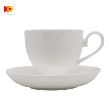 Taza de café y platillo de cerámica de alta calidad China de huesos Taza de té negro de lujo